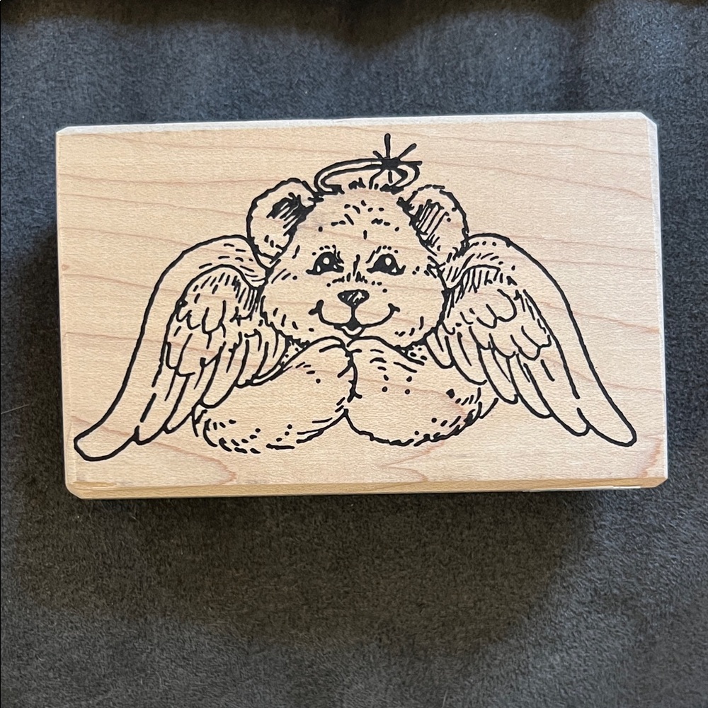 Vintage 1998 Angel Wing Rubber Stamp